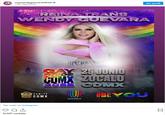 soywendyguevaraoficial 1.6M seguidores REINA TRANS WENDY GUEVARA VALO SAY 25 JUNIO PRIDE Ver mais no Instagram ↑ 12.047 curtidas COMX ZOCALO 2012 CDMX DAY PRIDE COMITÉ SITETETTY CDMX LIBETTO Ver perfil UNICABLE #BEYOU W