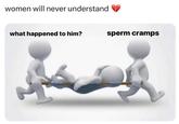 women will never understand what happened to him? sperm cramps