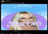 mazzy @mazzypopstar This Barbie is Donatella VERSACE This Barbie is Donatella VERSACE Barbie 11:07 AM - Apr 5, 2023 284.2K Views 923 Retweets 35 Quotes 10.3K Likes 83 Bookmarks :