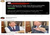 10 good reddit (WE DIDN'T BUY BLUE) @Good Reddit Oct 18, 2022 r/IllegalLifeProTips ILPT Request help me find a morally corrupt lawyer like Saul goodman Request I am in nyc wanting to find a lawyer like Saul Goodman who is a CRIMINAL Lawyerm 163 43 ↑ Teilen Ezequiel Bergonzi @EZeke97 Kev got you covered 181 4:50 PM Oct 18, 2022 9h 2,434 la (→ |+B
