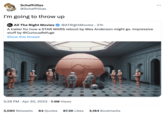 Schaffrillas @Schaffrillas I'm going to throw up All The Right Movies @ATRightMovies - 21h A trailer for how a STAR WARS reboot by Wes Anderson might go. Impressive stuff by @CuriousRefuge Show this thread Right 5:28 PM - Apr 30, 2023 7.4M Views 80 3,080 Retweets 84 Quotes 87.2K Likes 3,184 Bookmarks :
