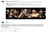 B F S cait @punished_cait. 17h me looking at this for one second with my eyes: this is Al generated Chase Curtis @realchasecurtis · Apr 29 Hollywood is done for - you might not believe me, but this is Al generated. Show this thread 1:23 4.4M views cait 60 145 4,489 9 Retweets 1 Quote 686 Likes ₁224.6K 소 @punished_cait hollywood is done for in specifically the category of films that look like a bad acid trip starring inhuman monsters 5:50 PM. Apr 30, 2023 10.7K Views