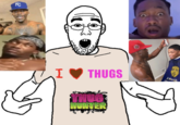 "I Heart Thugs" Shirtjak KC शु I THUGS THUG HUNTER *