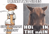 THAVE TWO SIDES SHY ROMAN HOL IN FEMBOY THE MAIN