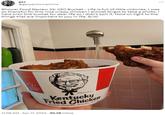 gaz @gazpachomachine Shower Food Review 32: KFC Bucket - Life is full of little victories. I was so thankful for this nice crispy chicken I almost forgot to take a photo. I held onto this bucket for dear life so I didn't spill it. Hold on tight to the things that are important to you in life. 8/10 te Inner Lickin good ای است Kentucky Fried Chicken COLONEL SANDERS ORIGINAL RE 11:08 AM - Apr 17, 2023-89.5K Views ⠀
