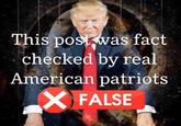 This post was fact checked by real American patriots X FALSE