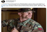 + Fella Brigade + @FellaBrigade Rumor has it that US Army (NATO) Major Johnny Sins was killed in a #SuperCum drone strike on an underground base in Dnipro today. The bunker was located 1,100m below the surface of the earth. RIP Hero. :