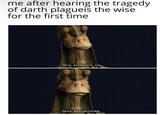 me after hearing the tragedy of darth plagueis the wise for the first time Mesa different now. Mesa enlightened.