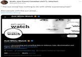 Anaïs, your french Canadian sis!!! (she/her) @Anais_Frenchy "The sun emoji has nothing to do with white supremacy/nazi." Also people with the sun emoji... #NotAllSunEmoji Anti White Watch 12,1 k Tweets ANTI-WHITE watch ANTI-WHITE watch Anti White Watch @AntiWhiteWatch1 Nazi" icro-aggi "a "white Dublin antiwhitewatch.org A rejoint Twitter en mai 2020 496 abonnements 86,9 k abonnés Suivi par aucune des personnes que vous suivez : Suivre #AWW: documenting and compiling data on violence, hate, discrimination and bigotry directed at #ethnicEuropeans gab.com/AntiWhiteWatch "Whiter n