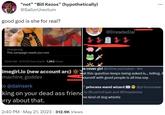 "not" "Bill Kezos" (hypothetically) @SailorUrectum good god is she for real? change.org This campaign needs you now 10:46 AM-5/21/23 from Earth - 1,863 Views @Dreaded Jai he cover girl @slime_succubus - 9m imegirl.io (new account arc) at this question keeps being asked is... telling. it machine_goddex yourself with good people is all ima say. to @dainserk princess wand wizard king on your dead ass friend to @LuxOnFiyah and @Dreaded Jai orry about that. me kind of dog whistle 2:40 PM - May 21, 2023 · 312.9K Views @princessww.