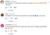 S Darkness 2 weeks ago WE MAKING IT TO THE ELEVATOR WITH THIS ONE B3K T ✓ 32 replies Pylen 13 days ago WE MAKIN' IT TO THE 5TH FLOOR WITH THIS ONE Reply 1.7K ✓ 13 replies Reply 564 sooper6839 9 days ago 3 YEARS PASSED AND THIS TUNE STILL FEEL LIKE IT COMING HARD INSIDE ME ✓ 11 replies & & & 700 700 700 700 Reply