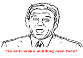 *le anti-woke pudding man face*