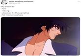 syd@cowboy wolfwood @theaceelf My dream bf - tall - strong - doomed by the narrative - fat mommy milkers :