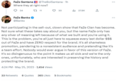 FaZe Santana E @TheBoiSantana - 1h Where they at right now? 34 22 11 FaZe Banks @Banks 30 27.8K 33 Retweets 6 Quotes 365 Likes 5 Bookmarks +] ... Not participating in the sell-out, clown show that Faze Clan has become. Not sure what these takes say about you, but the name FaZe only has any sliver of meaning left because of what we built and you're using it. This is the problem, you're all just here to squeeze every last dollar $$$ out of FaZe and have ZERO respect for the brand. It's all shameless promotion, pandering to a nonexistent audience and pretending like it's a team effort. Nobody would ever argue in favor of this version of FaZe. It's so disingenuous to the point it makes us all sick and we're the only ones, unfortunately, who are interested in preserving the history and protecting the brand. 4:24 PM - May 25, 2023 - 7,454 Views