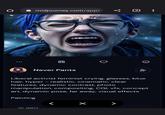 : midjourney.com/app/ Never Pants Painting Liberal activist feminist crying, glasses, blue hair, hyper - realistic, cinematic, clear features, dynamic contrast, photo manipulation, compositing, CGI, vfx, concept art, dynamic pose, far away, visual effects INFO :D : × o