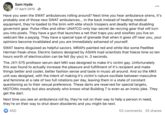 Sam Hyde 17 April 2015. ... Have you seen the SWAT ambulances rolling around? Next time you hear ambulance sirens, it's probably one of those new SWAT ambulances... in the back instead of healing medical equipment, they're loaded to the brim with elite shock troopers and deadly lethal disabling govermint gear. Pulse rifles and other UNATCO-only top-secret de-rezzing gear that will turn you into pixels. They have a gun that launches a net that traps you and sissifies you live on webcam like a paypig. They have a special type of grenade that when it goes off near you, your opinions become invalidated and you are immediately ashamed of yourself. SWAT teams disguised as helpful saviors. MRAPs painted red and white like some PeeWee Herman freak-show. Electric batons designed by ASIAN mad scientists that freeze time so ten hours worth of electrocution can be felt (by you) in .3 seconds. The JXY-575 protheon serum dart MKI was designed to make it's victim gay. Unfortunately this was found to actually increase the pleasure and fulfillment of it's recipient and make things better and cooler, better fashion sense and taste in music all around. And so the MKII unit was designed, with the intent of making it's victim's nature oscillate between masculine and feminine at a rate of two full rotations per day, leaving them in a state of constant questioning as to their sexual preference. These darts are reserved for special targets, MGTOWs mostly but also anybody who knows what Building 7 is even as an ironic joke. They get the dart. Next time you see an ambulance roll by, they're not on their way to help a person in need, they're on their way to shut down dissidents and you might be next. 450 53 comments 35 shares
