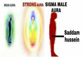WEAK AURA STRONG AURA SIGMA MALE AURA Saddam hussein
