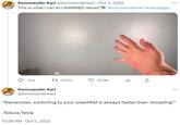 Kommander Karl @kommanderkarl Oct 5, 2022 This is what I call an UNARMED reload #kommanderkarl #reloadguy 404 Kommander Karl @kommanderkarl t 6,150 -Nikola Tesla 10:39 AM Oct 5, 2022 63.9K d ←] "Remember, switching to your sideARM is always faster than reloading!" 소
