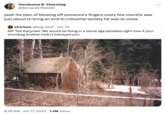 Handsome B. Charming @Richard57941301 yeah his plan of blowing off someone's fingers every few months was just about to bring an end to industrial society he was so close stricture @bog_beef. Jun 10 RIP Ted Kacynski. We would be living in a stone age paradise right now if your scumbag brother hadn't betrayed you. 8:39 AM Jun 11, 2023 1.4M Views