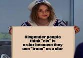 imgflip.com AHO Cisgender people think "cis" is a slur because they use "trans" as a slur