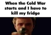 When the Cold War starts and I have to kill my fridge