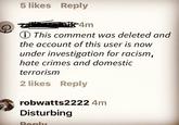 9 5 likes Reply Taik4m ℗ This comment was deleted and the account of this user is now under investigation for racism, hate crimes and domestic terrorism 2 likes Reply robwatts2222 4m Disturbing Penly