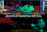In all the years since, I've never seen another instance where "the bratty kid-appeal character" is so mercilessly broken over the course of a work to the point where they grow up to just be utterly <i>done</i> with everything.

<iframe width="560" height="315" src="https://www.youtube.com/embed/22SEoekI3cM?start=285" title="YouTube video player" frameborder="0" allow="autoplay; clipboard-write" allowfullscreen></iframe>
<iframe width="560" height="315" src="https://www.youtube.com/embed/jMuZPC_MLxI?start=750" title="YouTube video player" frameborder="0" allow="autoplay; clipboard-write" allowfullscreen></iframe>