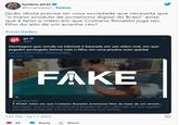 luciano pires @lucianopires. Follow Quão idiota precisa ser uma sociedade que necessita que "o maior produto de jornalismo digital do Brasil" avise que é falso o vídeo em que Cristiano Ronaldo joga seu filho do alto de um arranha céu? #merdades g1 g1 @g1 Montagem que circula na internet é baseada em um vídeo real, em que jogador português brinca com o filho em uma piscina num quintal glo.bo/461HPW2 #fatooufake Translate Tweet ALER FAKE g1.globo.com É #FAKE vídeo em que Cristiano Ronaldo arremessa filho do topo de um arranh... Montagem que circula na internet é baseada em um vídeo real, em que jogador português brinca com o filho em uma piscina num quintal. 95 7:47 PM Jul 11, 2023 Reply 1 Share