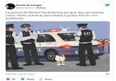 La policía de Ebrard llevándome porque iba caminando como cholo mientras escuchaba Cypress Hill en mis audífonos SE ICE fuente de energía @biciclotimia. Follow PO CE 12 3K 4:29 PM Jul 10, 2023 Reply 1 Share 警视庁 POLICE LA