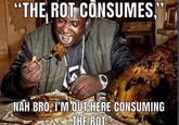 "THE ROT CONSUMES," NAH BRO, I'M OUT HERE CONSUMING THE ROT