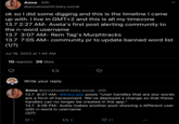 Anna 20h @annaliseehill.bsky.social ok so I did some digging and this is the timeline I came up with. I live in GMT+2 and this is all my timezone 13.7 2:27 AM- Aveta's first post alerting community to the n-word username 13.7 3:07 AM- Rem Tag's Murphtracks 13.7 7:05 AM- community pr to update banned word list (1/?) Jul 16, 2023 at 1:44 AM 10 reposts 39 likes 17 Write your reply Anna @annaliseehill.bsky.social. 20h 13.7 8:37 AM- @bsky.app posts "User handles that are slur words are a form of harassment. We've deployed a change so that these handles can no longer be created in the app." 1 13.7 4:26 PM- Aveta makes another post showing a different user with n-word in username (2/?) : 17 3 21 :