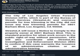 Councilmember Nithya Raman @cd4losangeles Regarding the tree trimming at Universal Studios after looking into the matter with the Urban Forestry Division (UFD), we found that no permit was issued for any tree trimming at this site. UFD and StreetsLA are investigating whether a citation can be issued. BSS Statement: The City of Los Angeles Urban Forestry Division (UFD), which is part of the Bureau of Street Services (StreetsLA) and oversees permits for tree trimming in the City, did not issue any tree trimming permits for 3801 Barham Blvd, Los Angeles, CA 90068. StreetsLA will issue a Notice to Comply to the property owner at 3801 Barham Blvd. This is standard practice for when work occurs in the public right-of-way without permission. UFD will also coordinate with StreetsLA's Investigation and Enforcement Division (IED) to confirm if this case warrants the issuance of an administrative citation or an administrative hearing. 1:07 AM - Jul 19, 2023 · 218.8K Views 338 Retweets 102 Quotes 1,589 Likes 32 Bookmarks