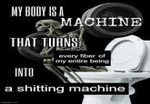 MY BODY IS A THAT TURNS OKG MACHINE imgflip.com every fiber of my entire being INTO a s------- machine