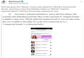 Rob Freund @RobertFreund Law And because the "Slices" sound was added to TikTok's commercial library, Activision says it justifiably relied on TikTok's "explicit representation" that the sound was cleared for use. 28. Activision is informed and believes, and on that basis alleges, that sometime after Defendant posted the Slices Video and made its "Original Sounds" available to other users, TikTok added the Original Sounds to a list of audio tracks that were available to the public for royalty-free commercial use (i.e., "Commercial Sounds"), as illustrated below: 4:22 Q Search Commercial Sounds Only showing sounds that are licensed for commercial use. S Discover emerging arter Q On My Time King Sis Favorites original sound-realestateandpi.. original sound-thenedetok original sound-se.obule PeacockTV ParksAndRee Suspie.. 0000 original sound-puppvy520 A A R Current sound original sound-realest Cancel :