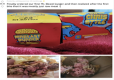 Posted by u/killaqueenmac 10 months ago 18.6k Finally ordered our first Mr. Beast burger and then realized after the first bite that it was mostly just raw meat :( JodangəSCOR-NO DAE SO ΜΟΤΊΟ MRBEAST BURGER TM HOPEAS CHRIS Spits DOWNLOAD THE MRBEAST APP App