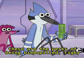 00 00 ERD SUGAR ONS ENERGY TRA PARA these are the perks of being bimbopilled, rigby