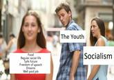 Food Regular social life Safe future Freedom of speech Dreams Well paid job The Youth Socialism