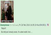REDDIT IS DOWN THE HALL AND TO THE LEFT Anonymous ID: 7X0fcm9qg Fri 26 Feb 2016 16:09:24 No.65419011 Report But lefty/pol/ already exists. It's called reddit. And......