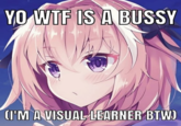 I'm A Visual Learner BTW YO W-- IS A BUSSY (I'M A VISUAL LEARNER BTW)