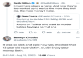 Seth Dillon & @SethDillon - 6h I must have struck a nerve. And now they're too worked up to realize the more they troll me, the more money I make. Dan Coats @DanielRCoats - 20h Replying to @ch1w33th3d0g @FBI and @SethDillon Anons on Twitter who want to murder babies having a normal one 368 1772 Berwyn Choobs @sabatonfan69 468 ₁299.9K It was so sick and epic how you mocked that 13 year old r--- victim, dude! Enjoy your money Seth. 8:41 AM. Aug 18, 2023 18.6K Views ↑ ...
