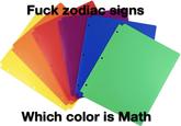 What Color Is English Math Science History?