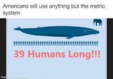 Americans will use anything but the metric system E M 39 Humans Long!!! made with mematic