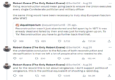 Robert Evans (The Only Robert Evans) @IwriteOK. Aug 26 fixing reconstruction would mean going back to ensure the Union executes every single Confederate politician and military officer the same thing would have been necessary to truly stop European fascism after WW2 Aqualmperium @aquaimperium8 - 26 ago. Reconstruction wasn't just abandoned and fell apart by in 1877 it was already dead and failed by then and was just formally given up on. To 'fix' Reconstruction you have to go further back that that. 369 1625 3,732 Robert Evans (The Only Robert Evans) @IwriteOK. Aug 26 the undeniable conclusion to the failures of both reconstruction and denazification is that we left a lot of people alive who needed to die. 127 230 1,585 ılıl 152.4K 145 ılı 737.3K 1,545 1 Robert Evans (The Only Robert Evans) @IwriteOK. Aug 26 and for the record this is not about vengeance. i don't support politics of vengeance. this is the political equivalent of shooting a rabid dog. 139 ılı 84.2K ↑