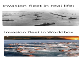 Invasion fleet in real life: Invasion fleet in Worldbox