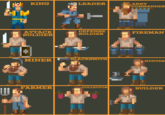 " KING ATTACK SOLDIER MINER FARMER LEADER 6 + DEFENSE SOLDIER BLACKSMITH M COLLECTOR ARMY COMMANDER F FIREMAN T HUNTER BUILDER