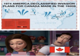1974 AMERICA DECLASSIFIED INVASION PLANS FOR CANADA MADE IN THE 1920S CANADA EVV GRAND FORKS 1 VANCOUVER BELLINGHAM WAR PLAN BED: PETROIF UNITED STATES 5 QUERIC MONTREAL 10RONTO HAUFAX ( BOSTON