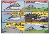 Now I can see the whales. Gojira SPLIT YOUR LUNGS WITH (Ican't bela BLOOD AND V Like arrows in the sky. WHEN YOU SEE THE WHITE HALE! THUN-Mastodon DER! BREAK YOUR IF YOU WISH TO PREVAIL! BACKS AND CRACK YOUR OARS MEN!