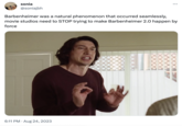 sonia @soniajbh Barbenheimer was a natural phenomenon that occurred seamlessly, movie studios need to STOP trying to make Barbenheimer 2.0 happen by force 6:11 PM. Aug 24, 2023