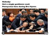 Nobody: Not a single goddamn soul: Pennywise fans during Bro Hymn: 9 3545 0000 23 FINK