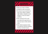 WARNING Keep out of reach of children. • Intended for adult consumption. • Do not eat if you are sensitive to spicy foods, allergic to peppers, night shades or capsaicin, or are pregnant or have any medical conditions. • After touching the chip, wash your hands with soap and do not touch your eyes or other sensitive areas. Seek medical assistance should you experience difficulty breathing, fainting or extended nausea.
